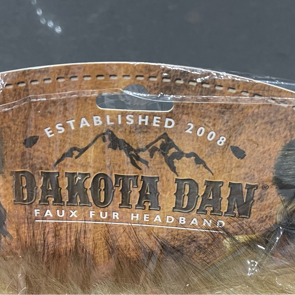 FAUX FUR HEADWRAP/HEADBAND W/ SWEATBAND. NWT DAKOTA DAN. Brown/Tan. Fit stretch - Picture 2 of 8
